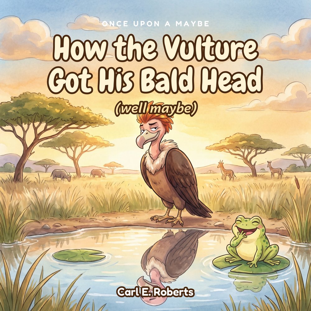 Picture book cover: How the Vulture Got His Bald Head (well maybe), by Carl E. Roberts